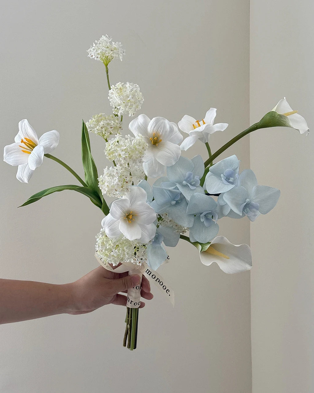 Orchid & Tulip Hand-Tied Bouquet - 18.5"