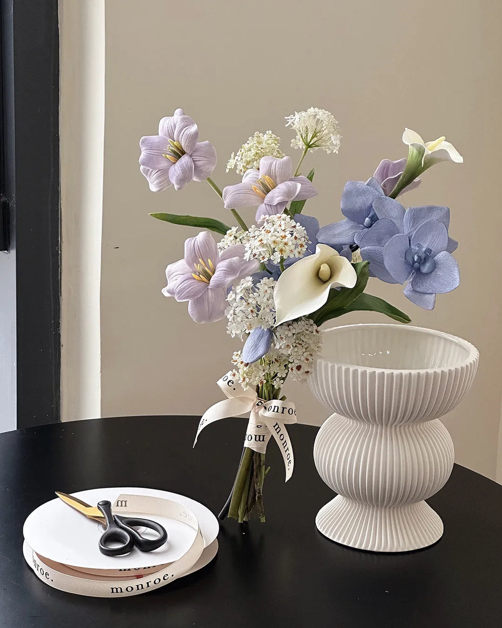 Orchid & Tulip Hand-Tied Bouquet - 18.5"
