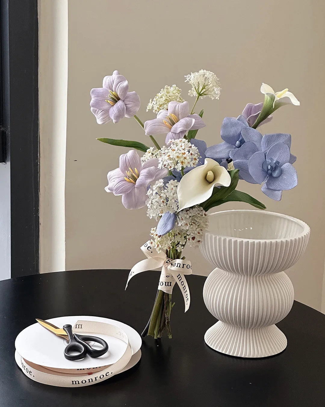 Orchid & Tulip Hand-Tied Bouquet - 18.5"