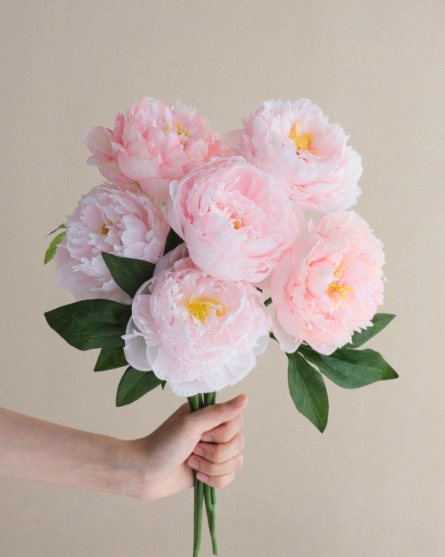 Peony Faux Flower in Champagne - 14