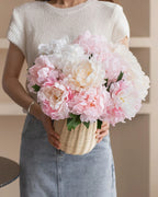 Peony Faux Flower in Pink - 14"