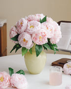 Peony Faux Flower in Light Pink - 14"