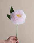 Peony Faux Flower in Light Pink - 14"