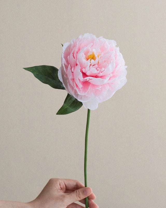 Peony Faux Flower in Pink - 14"