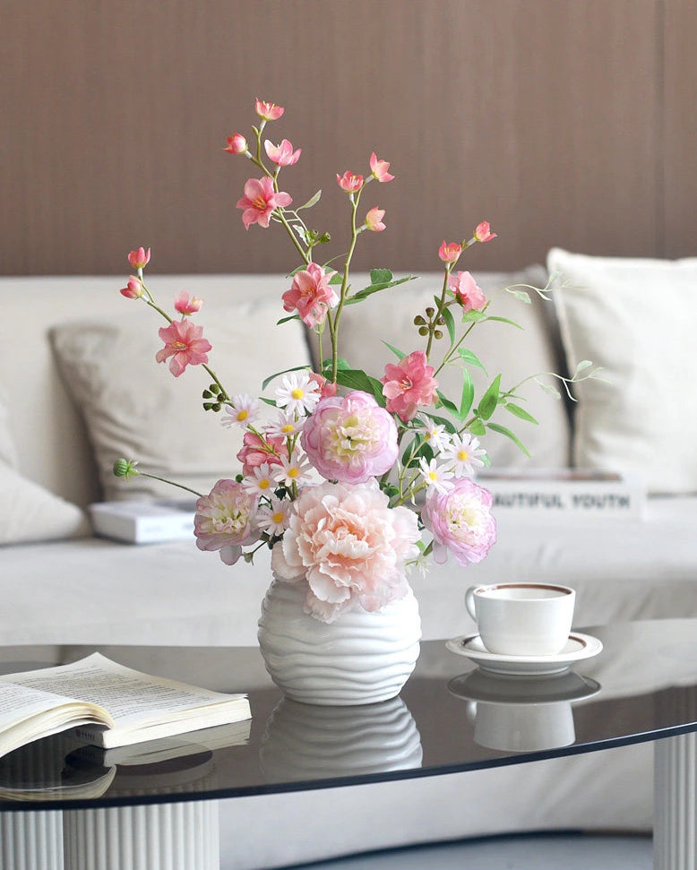 Pink Faux Floral Arrangement - 19.7