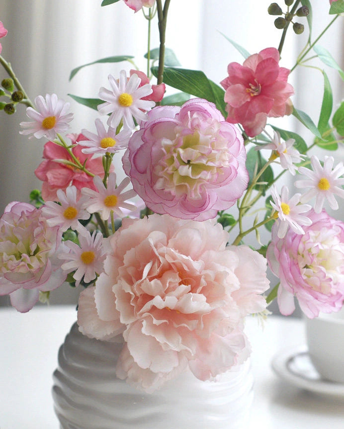 Pink Faux Floral Arrangement - 19.7