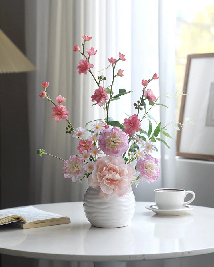 Pink Faux Floral Arrangement - 19.7