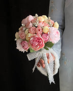 Pink Lotus Mixed Bridal Bouquet