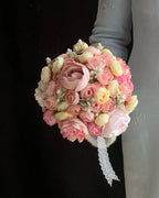 Pink Lotus Mixed Bridal Bouquet