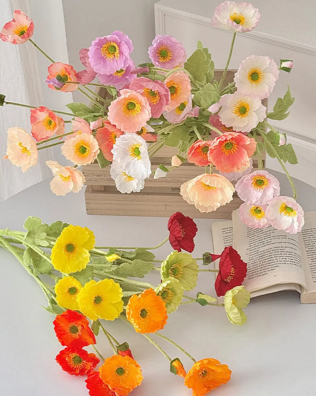 Poppy Faux Flower - 24"