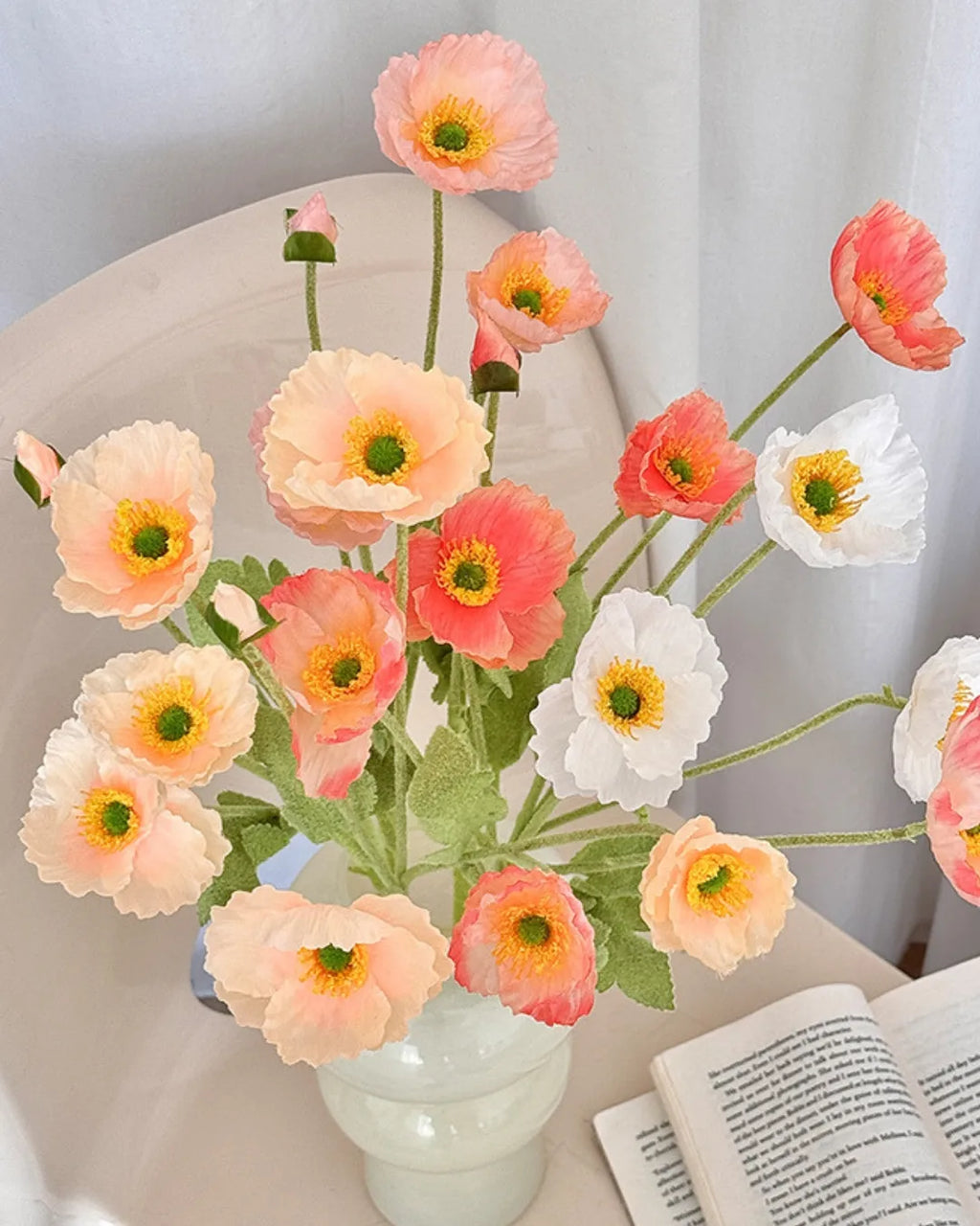 Poppy Faux Flower - 24"
