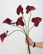 Real Touch Artificial Heart-Shaped Anthurium Stem 23"