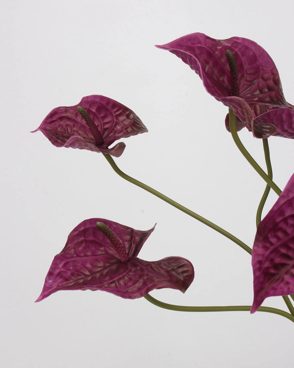 Real Touch Artificial Heart-Shaped Anthurium Stem 23"
