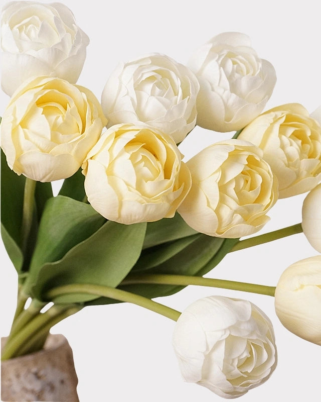 Real Touch Camellia Tulip Faux Flower - 18"