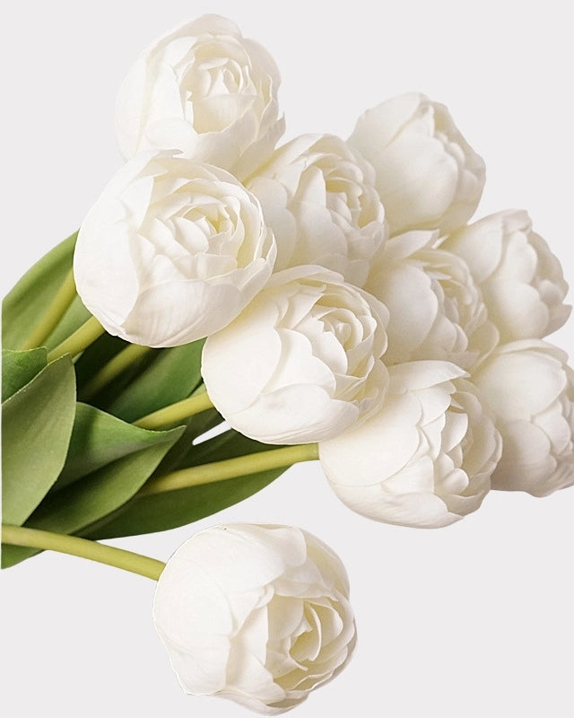 Real Touch Camellia Tulip Faux Flower - 18"