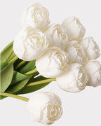Real Touch Camellia Tulip Faux Flower - 18"