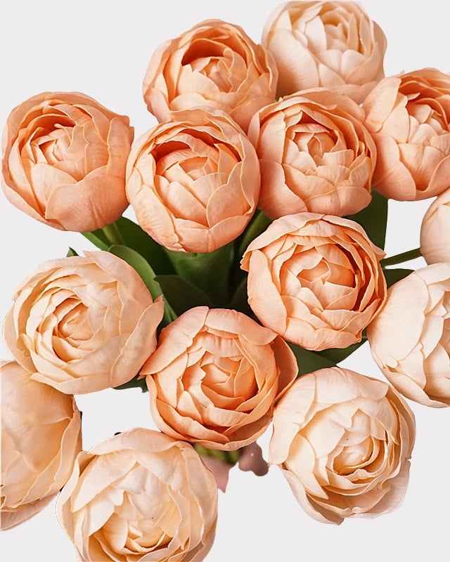 Real Touch Camellia Tulip Faux Flower - 18"