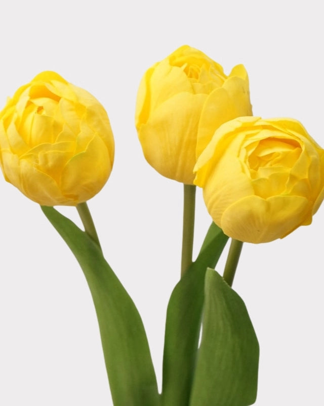 Real Touch Camellia Tulip Faux Flower - 18"
