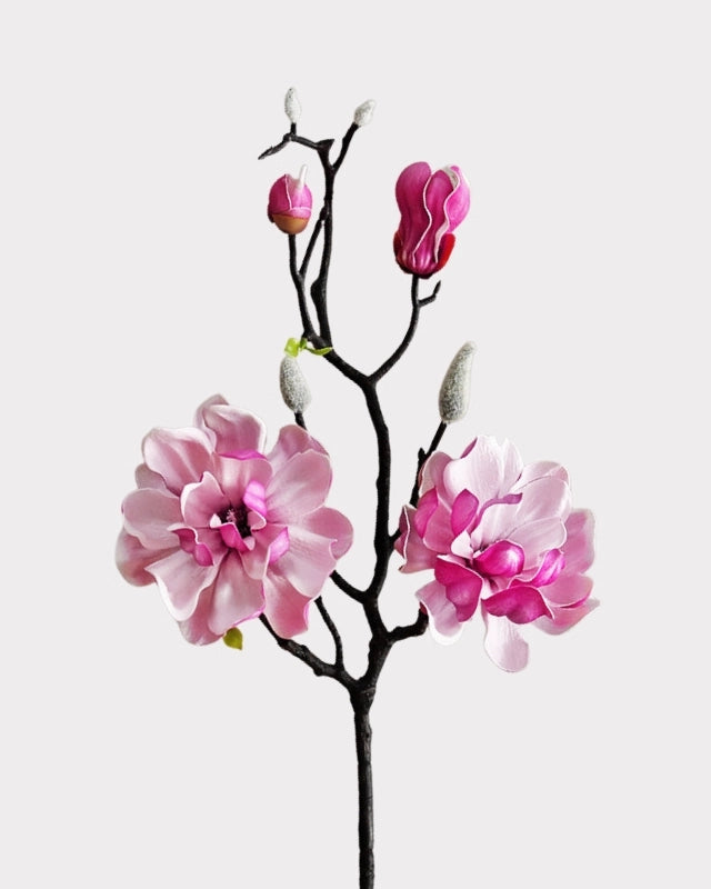 Real Touch Magnolia Faux Branch in Pink - 28"