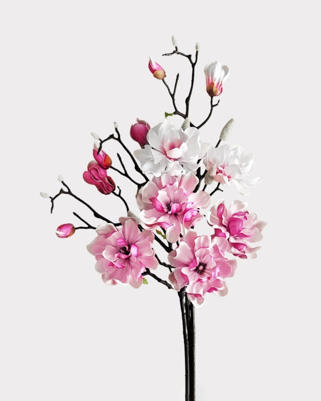 Real Touch Magnolia Faux Branch in Pink - 28"