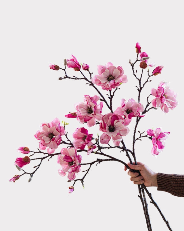 Real Touch Magnolia Faux Branch in Pink - 37"