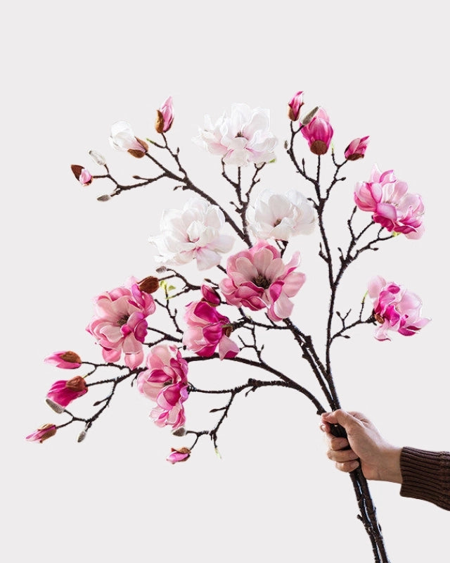 Real Touch Magnolia Faux Branch in Pink - 37"