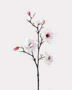 Real Touch Magnolia Faux Branch in White - 37"