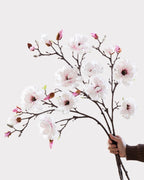 Real Touch Magnolia Faux Branch in White - 37"