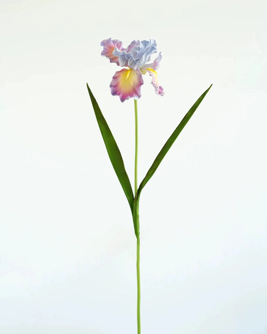 Real Touch Oil Painting Iris Artificial Flower 29"