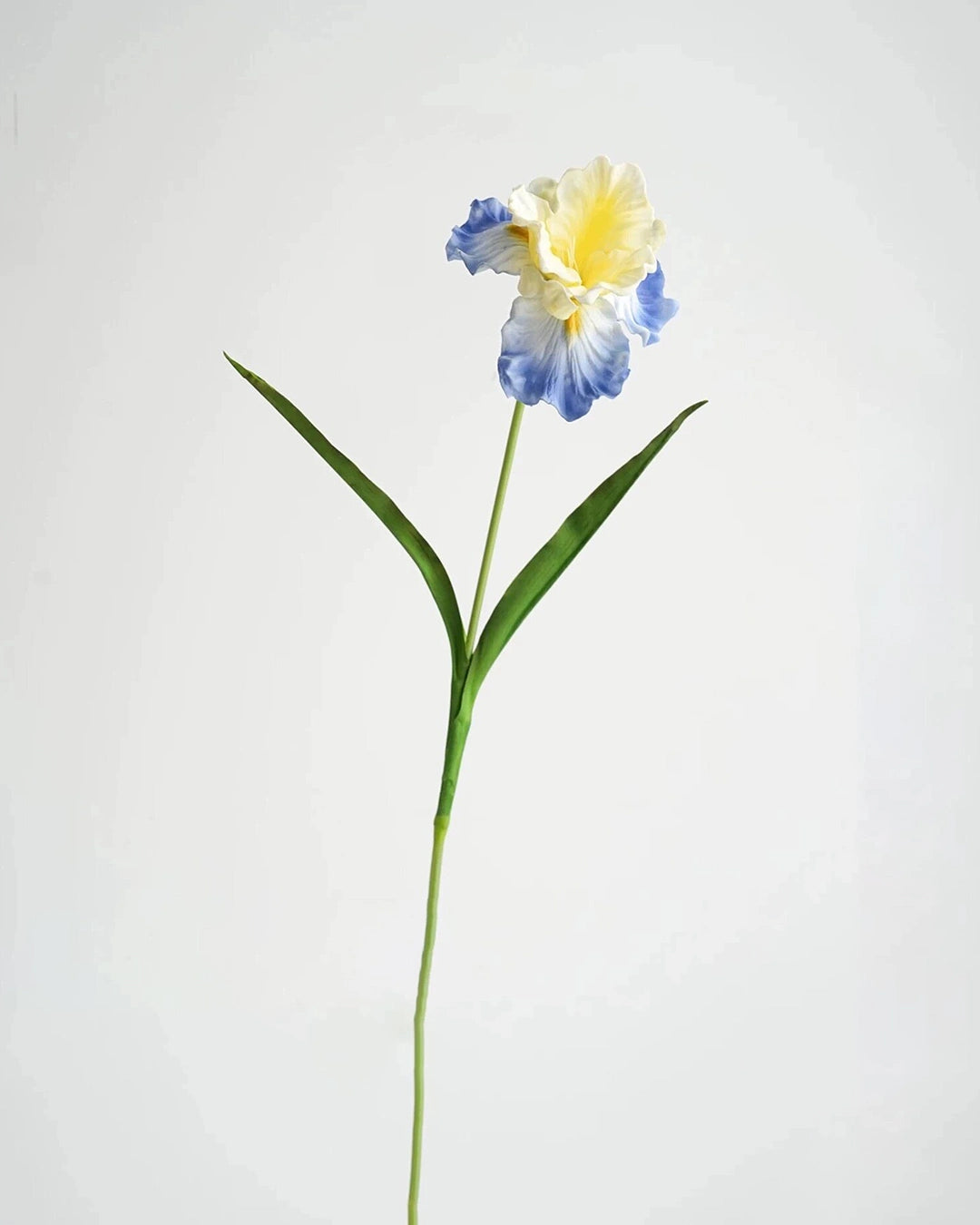 Real Touch Oil Painting Iris Artificial Flower 29"