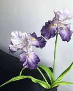 Real Touch Oil Painting Iris Artificial Flower 29"
