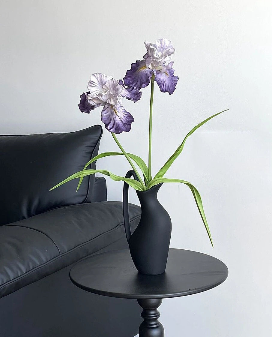 Real Touch Oil Painting Iris Artificial Flower 29"