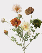 Real Touch Poppy Faux Flower in Brown - 22"