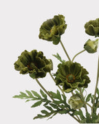 Real Touch Poppy Faux Flower in Green - 22"