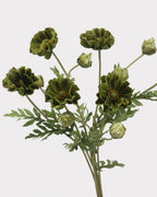 Real Touch Poppy Faux Flower in Green - 22"