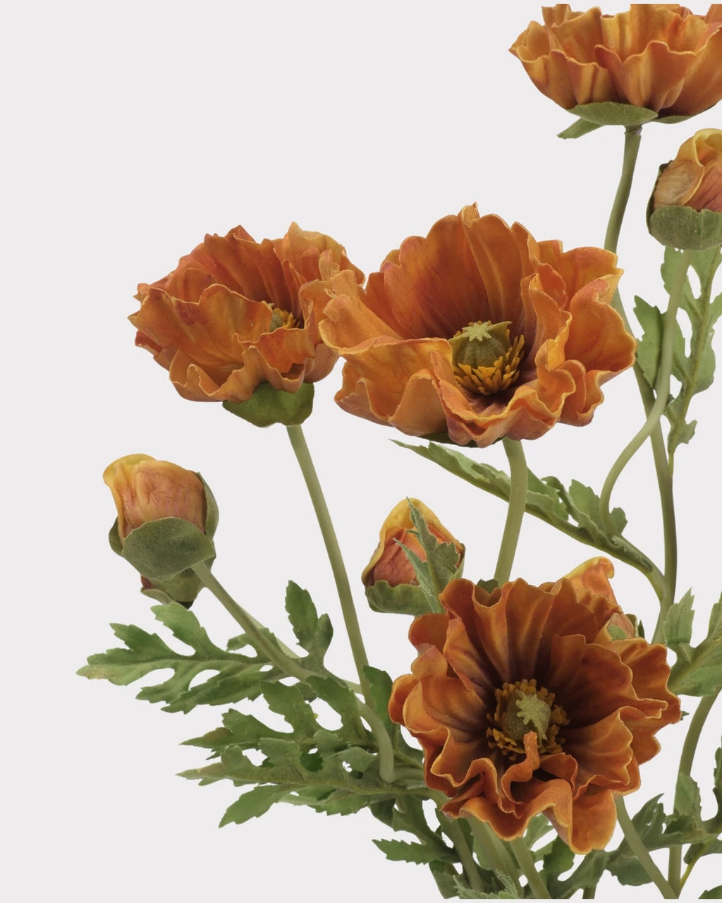 Real Touch Poppy Faux Flower in Orange - 22"
