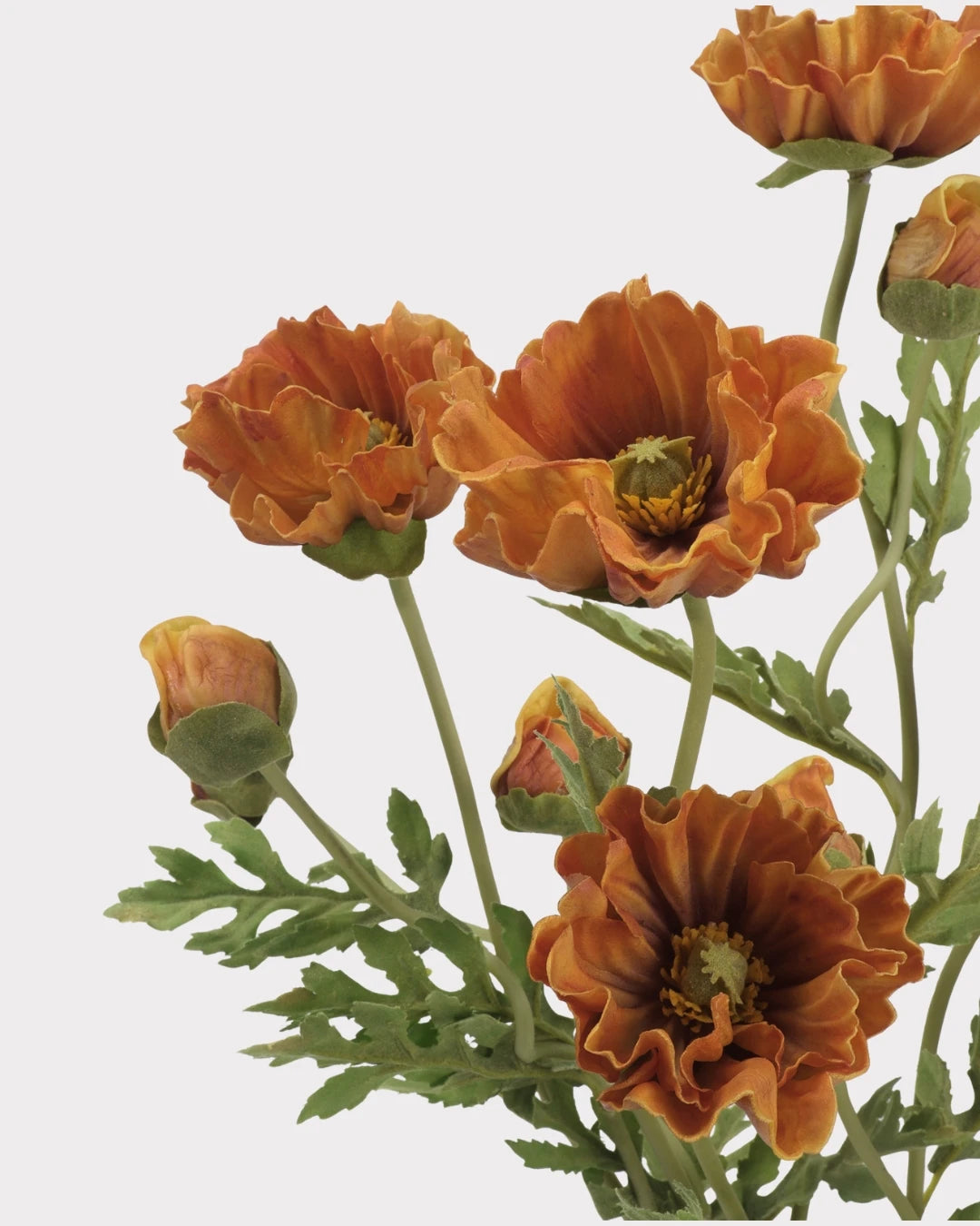 Real Touch Poppy Faux Flower in Orange - 22"