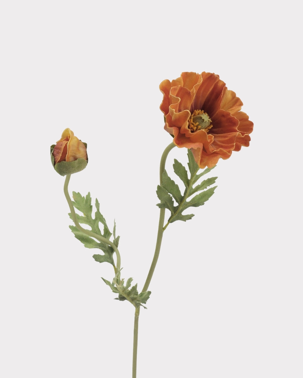 Real Touch Poppy Faux Flower in Orange - 22"