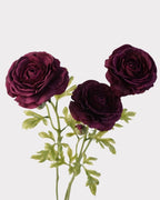 Real Touch Ranunculus Faux Flower in Burgundy - 22"