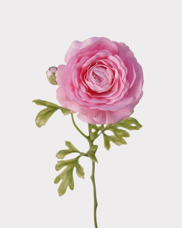 Real Touch Ranunculus Faux Flower in Light Pink - 22