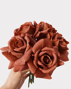 Real Touch Rose Faux Flower Bouquet
