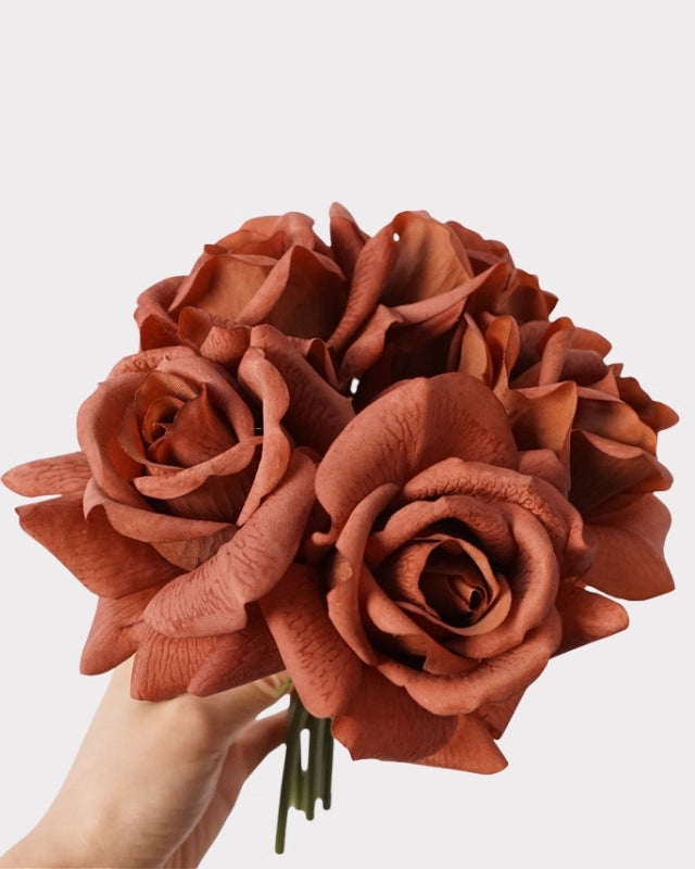 Real Touch Rose Faux Flower Bouquet