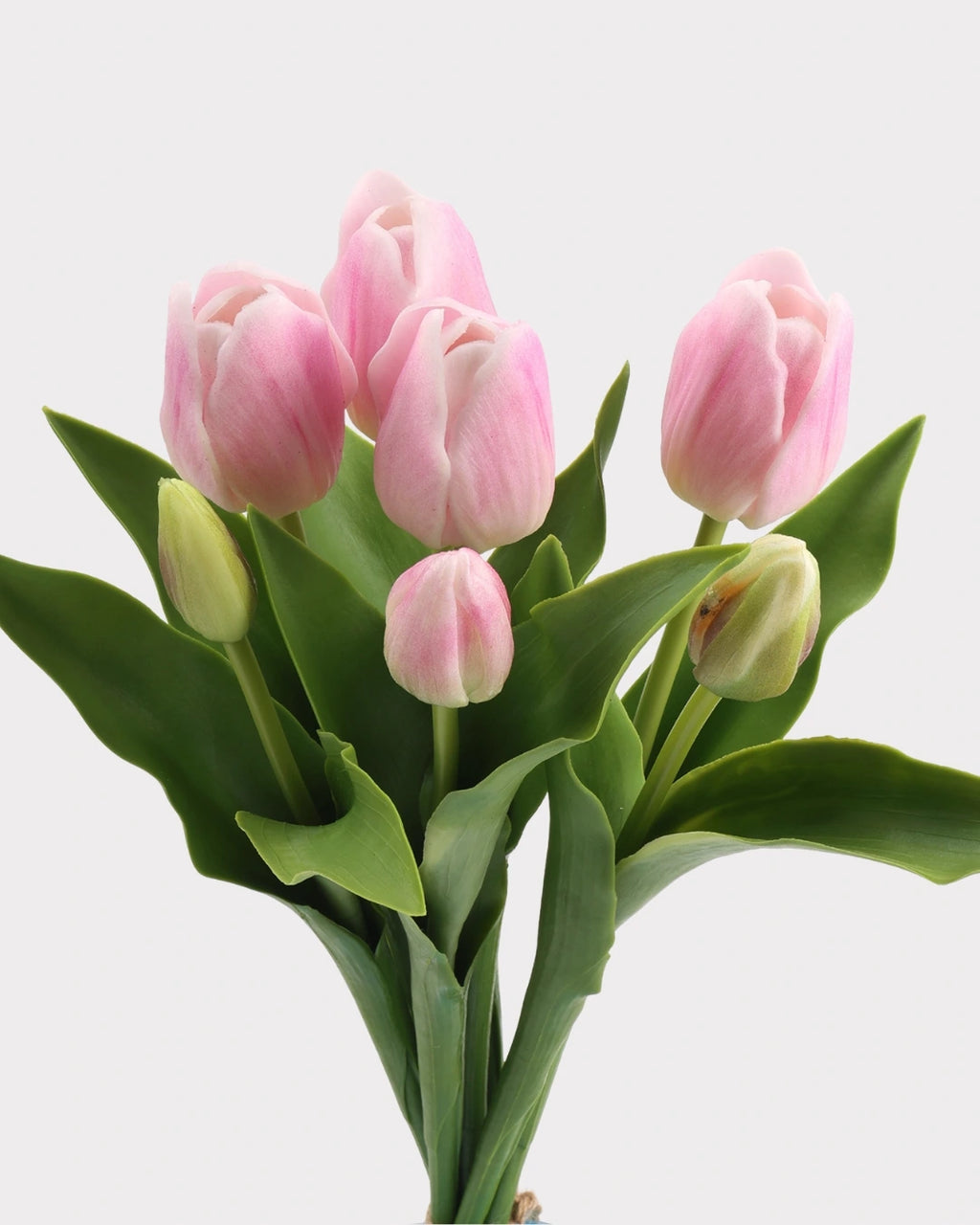 Real Touch Tulip Faux Bouquet in Pink - 15"