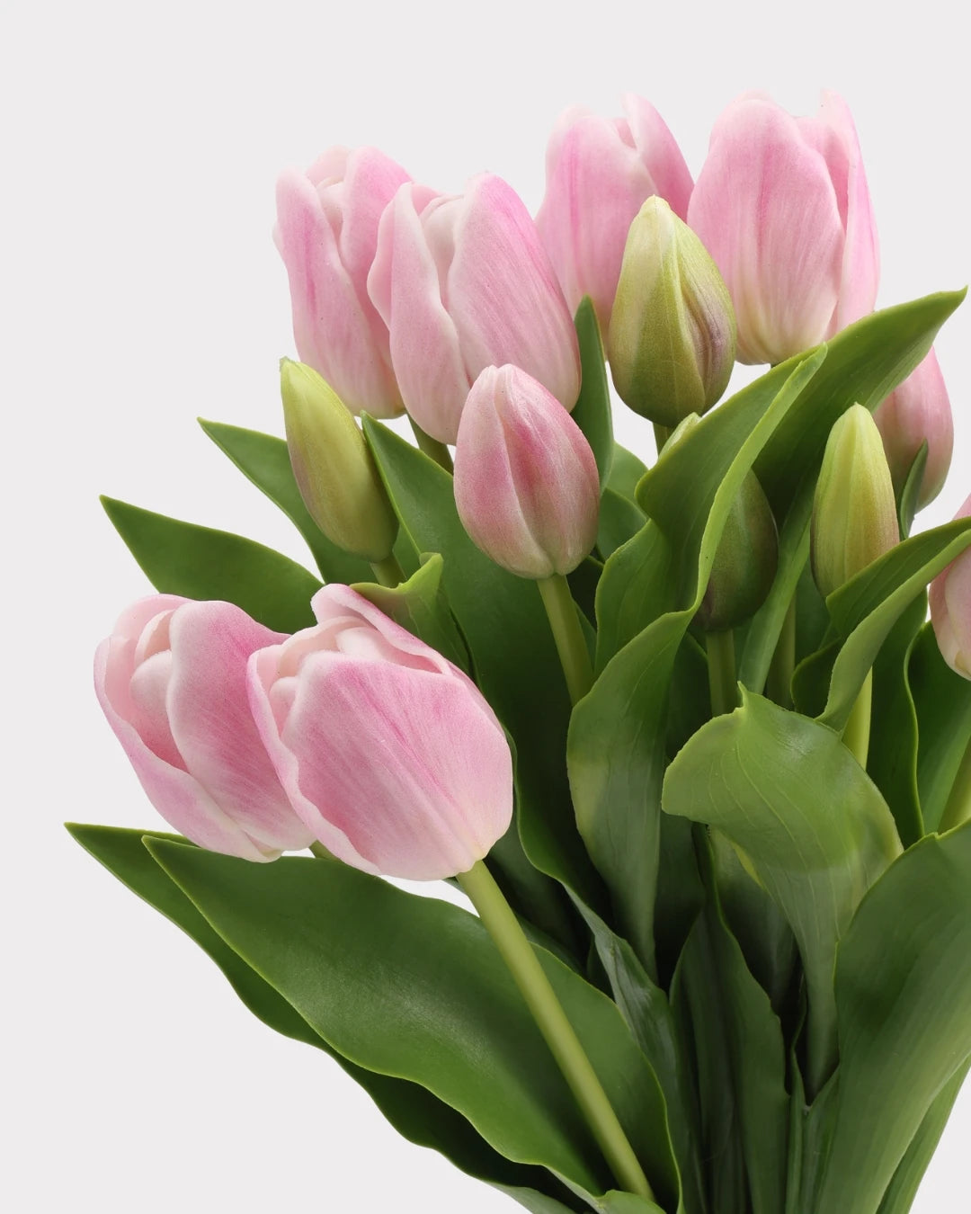 Real Touch Tulip Faux Bouquet in Pink - 15"