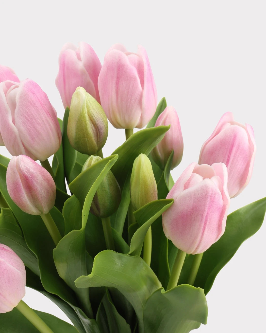 Real Touch Tulip Faux Bouquet in Pink - 15"