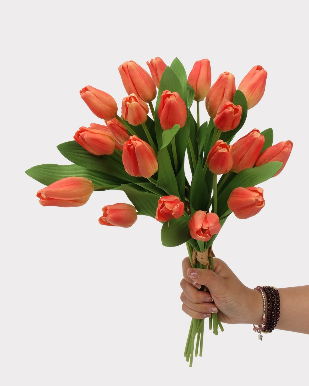 Real Touch Tulip Faux Flower Bouquet - 15"