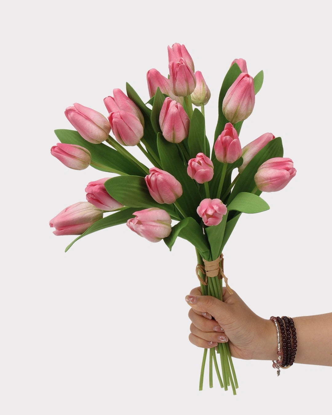 Real Touch Tulip Faux Flower Bouquet - 15"