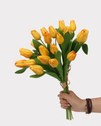 Real Touch Tulip Faux Flower Bouquet - 15"