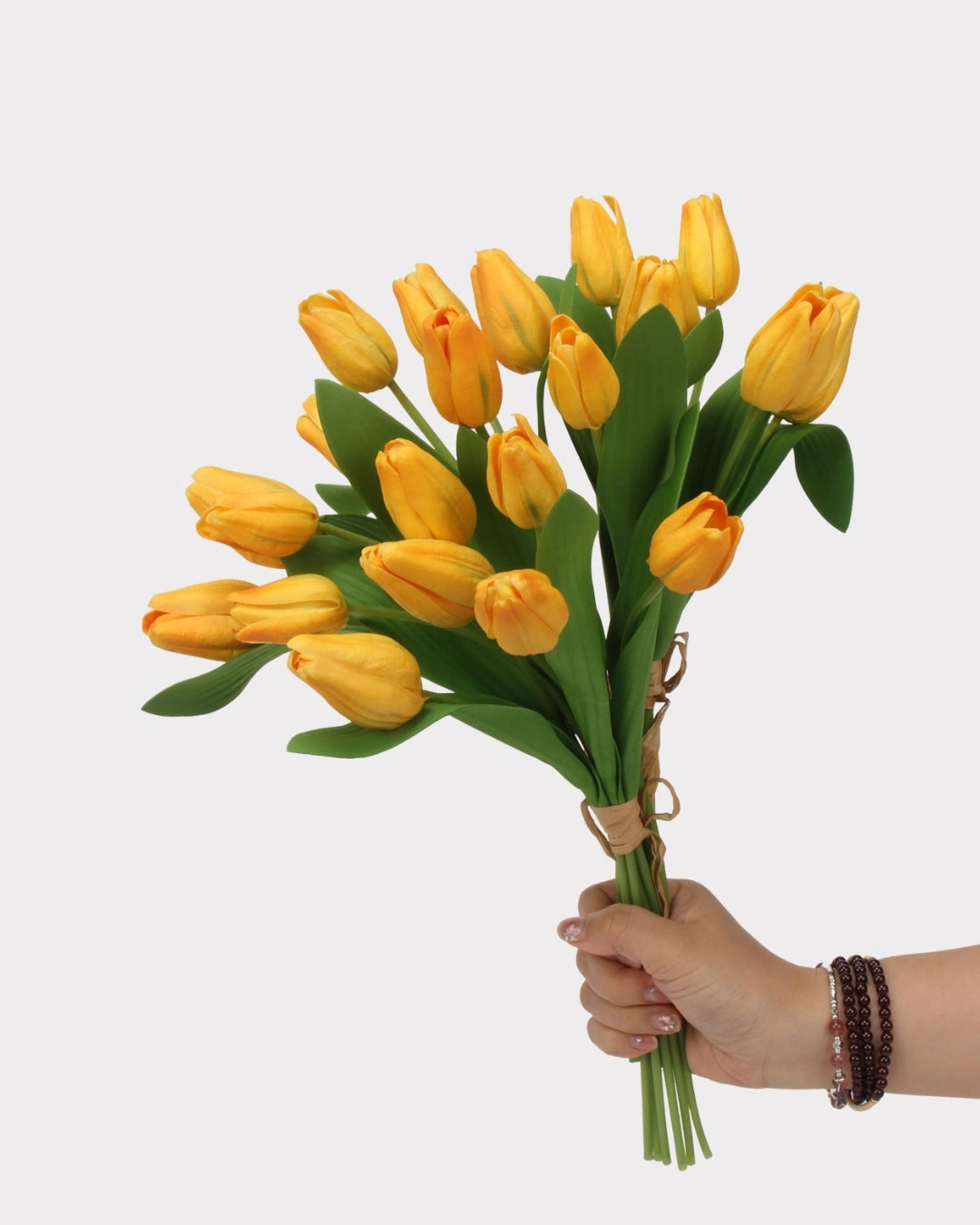 Real Touch Tulip Faux Flower Bouquet - 15"