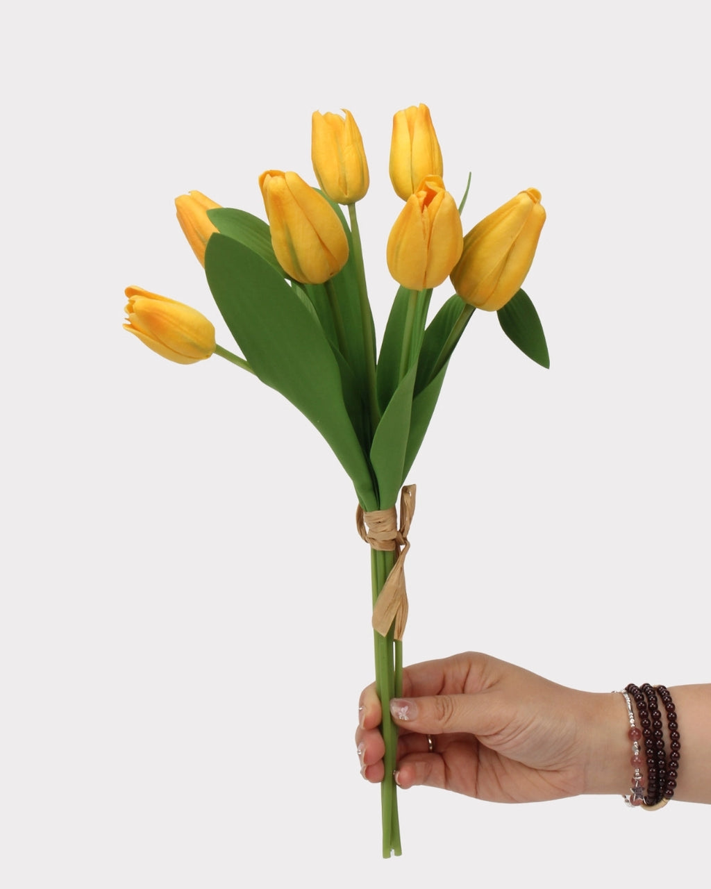 Real Touch Tulip Faux Flower Bouquet - 15"